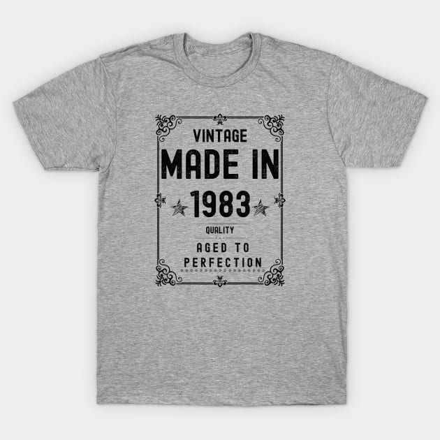 Vintage Made in 1983 Quality Aged to Perfection T-Shirt by Xtian Dela ✅